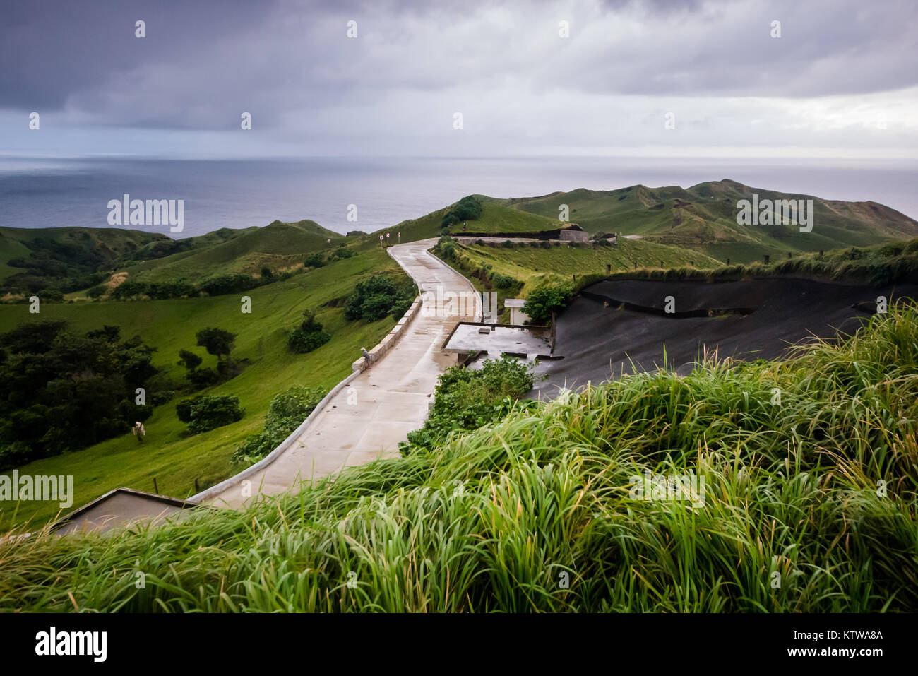 Collines de Iraya, Basco, Batanes, Philippines. Banque D'Images