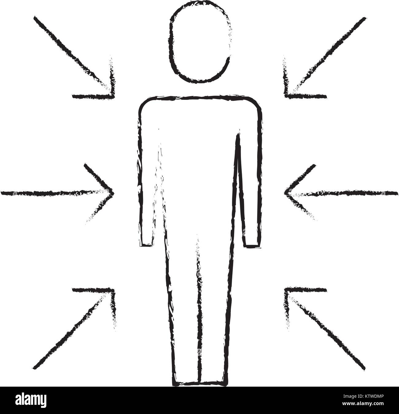 Flèches de conflit d'intérêts Illustration de Vecteur