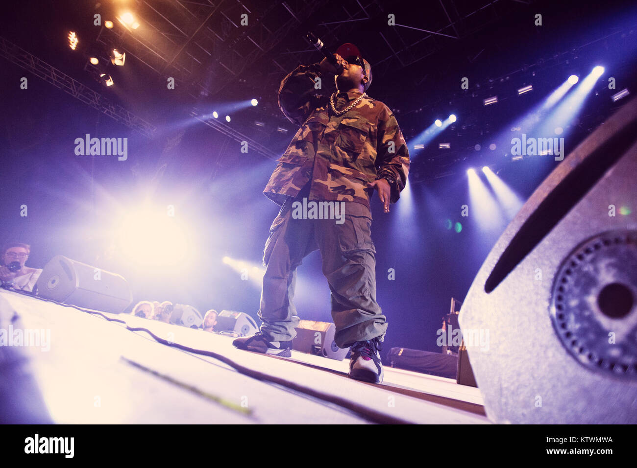 Le rappeur américain, auteur-compositeur et producteur de Big Boi est membre du duo rap OutKast et est ici photographié à un concert solo au festival danois Roskilde Festival 2011. Danemark 03/07 2011. Banque D'Images