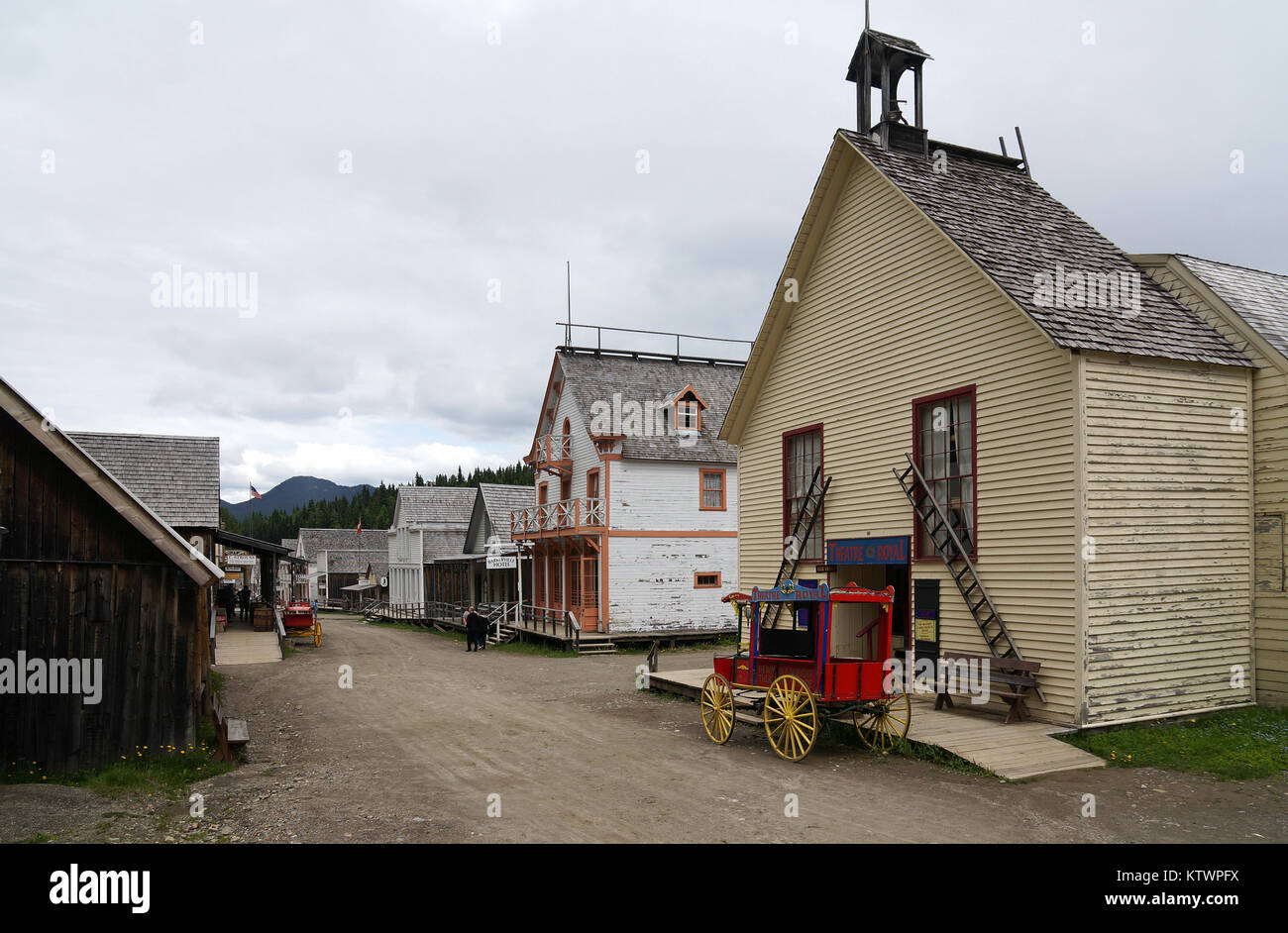 Ville historique de Barkerville, période de la ruée vers l'or Banque D'Images