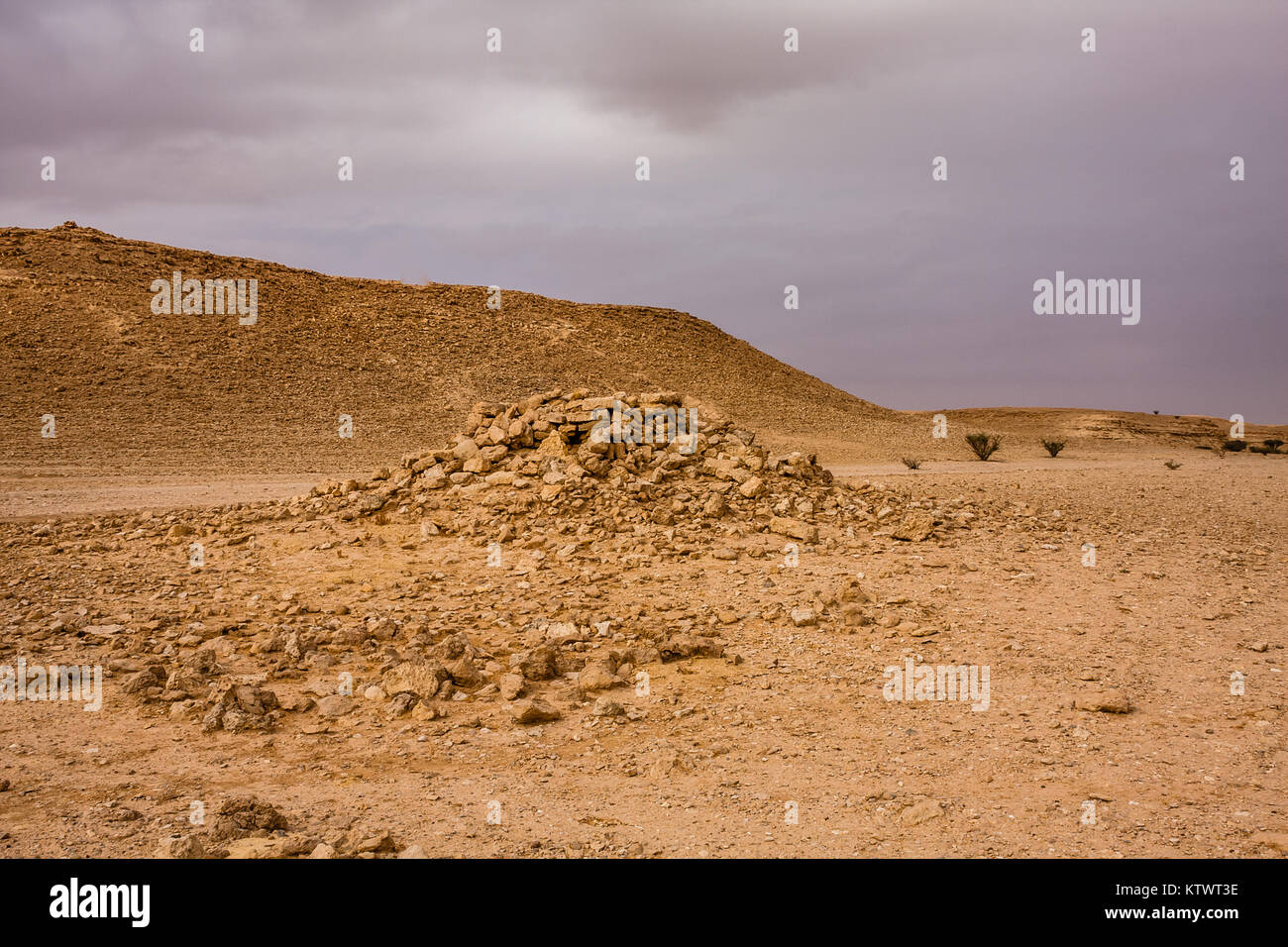 Un avant-poste en ruine près de Abu Jifan Fort, Province de Riyad, Arabie Saoudite Banque D'Images