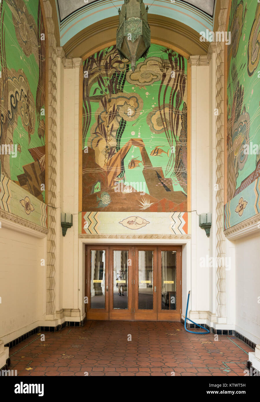 Peintures Art déco sur Casino Avalon Banque D'Images