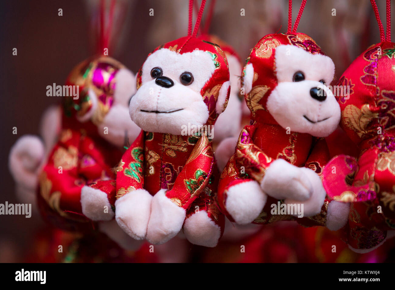 Année du singe, le Nouvel An Chinois, des jouets, des singes Banque D'Images