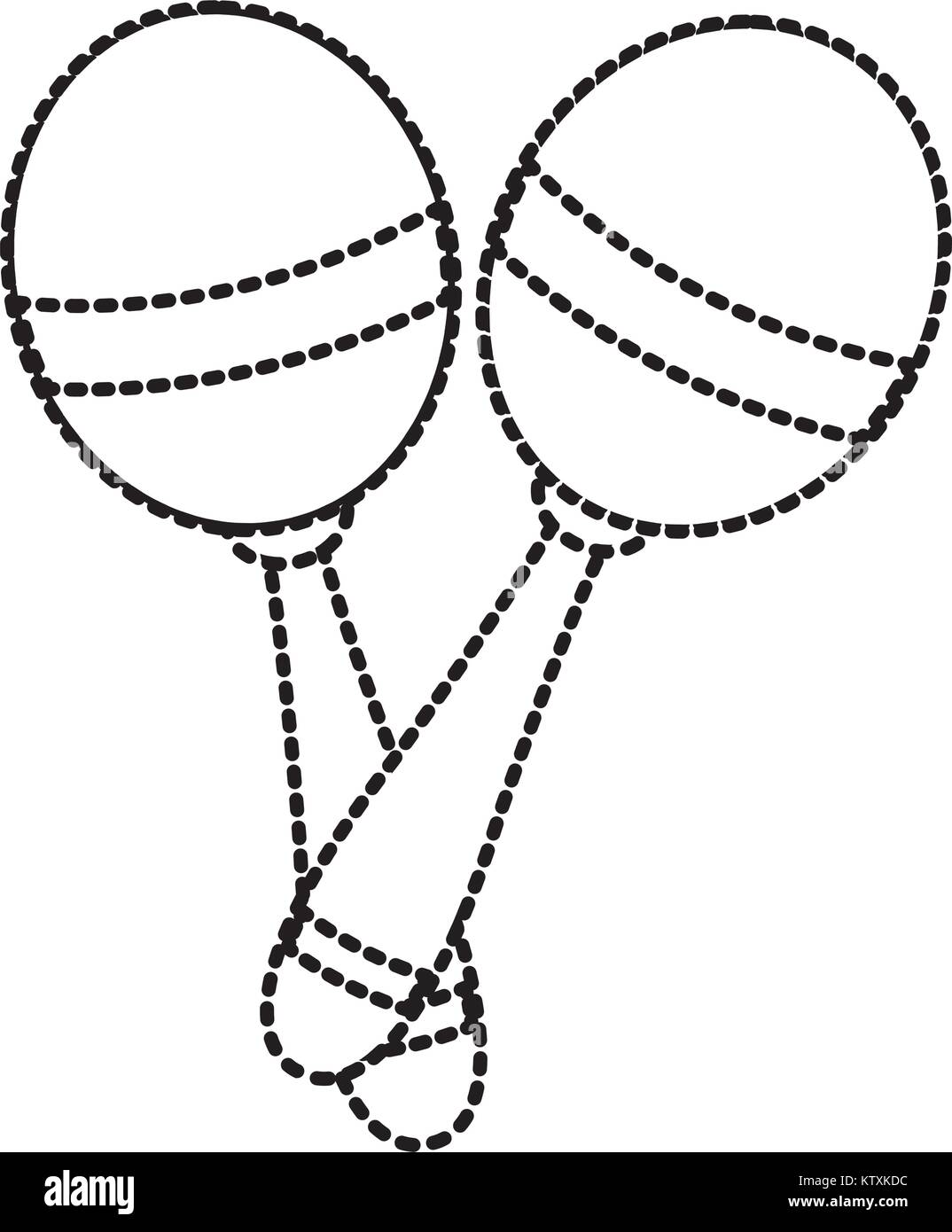 Maracas traditional music instrument Banque d'images noir et blanc Alamy