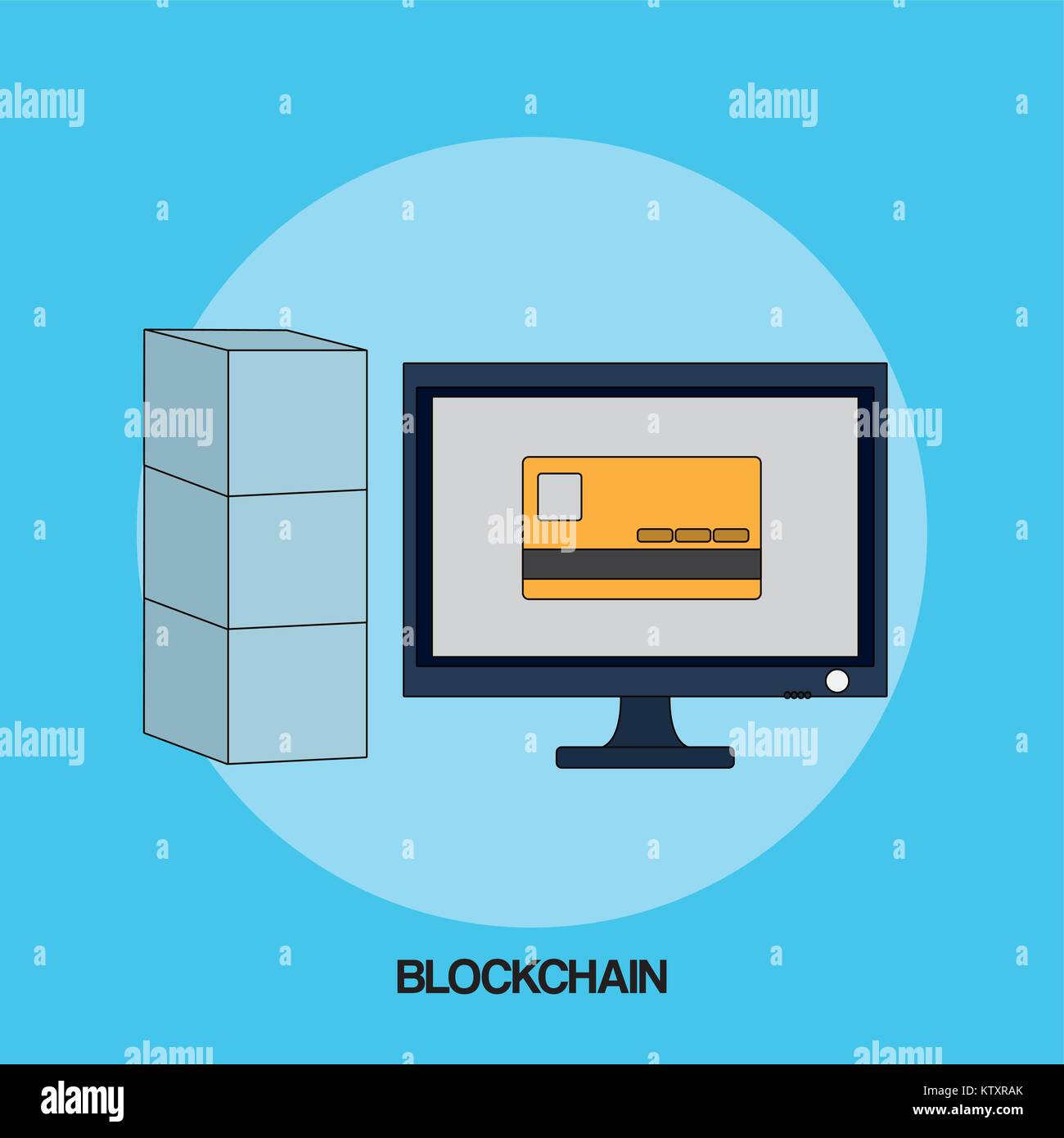 Blockchain concept design Illustration de Vecteur
