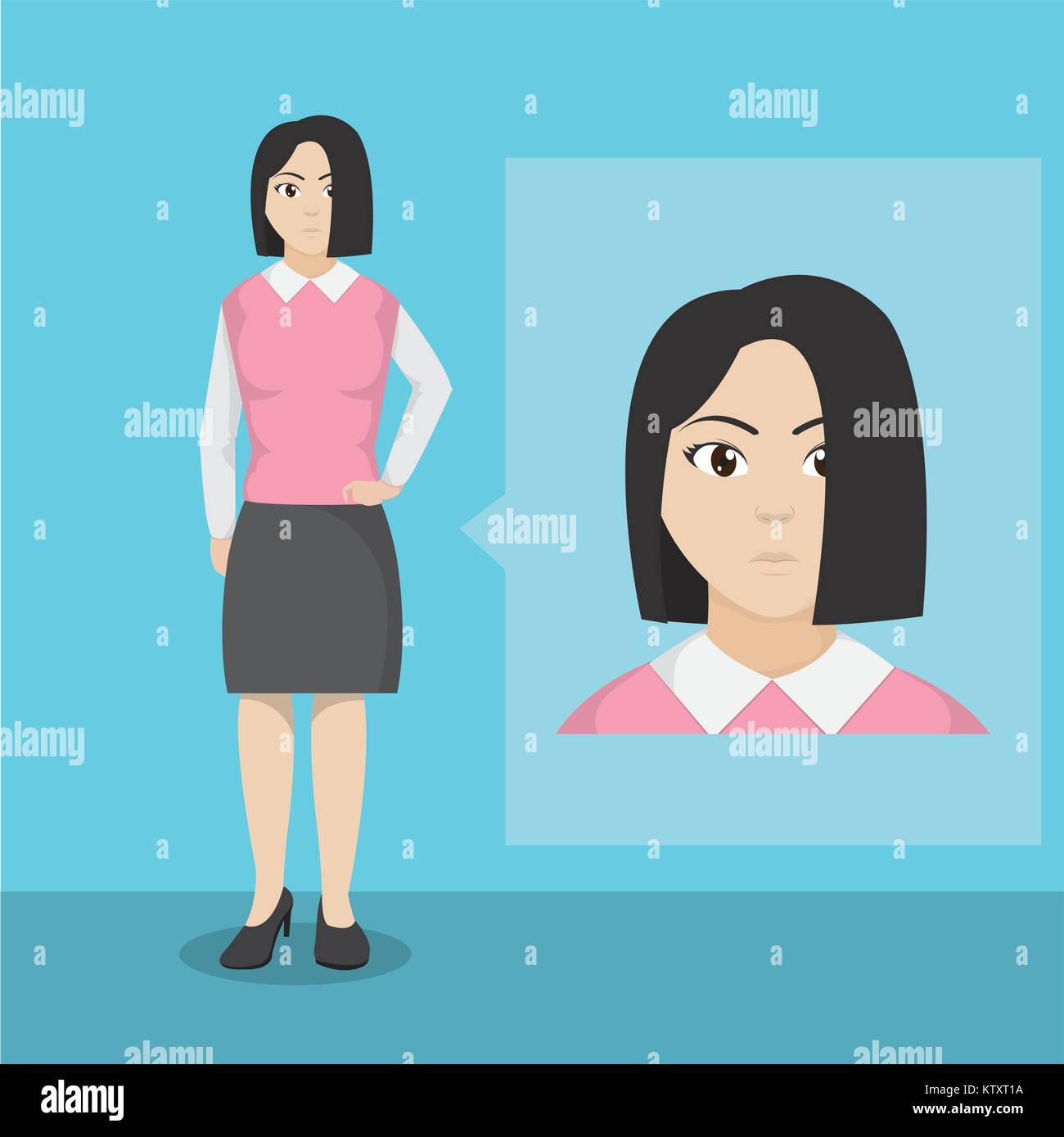 Design femme Avatar Illustration de Vecteur