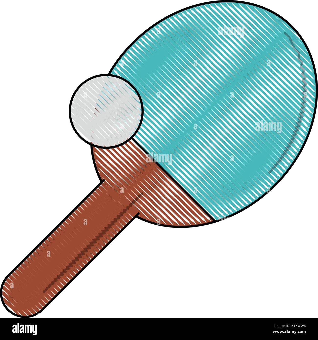 Raquette de ping-pong Illustration de Vecteur