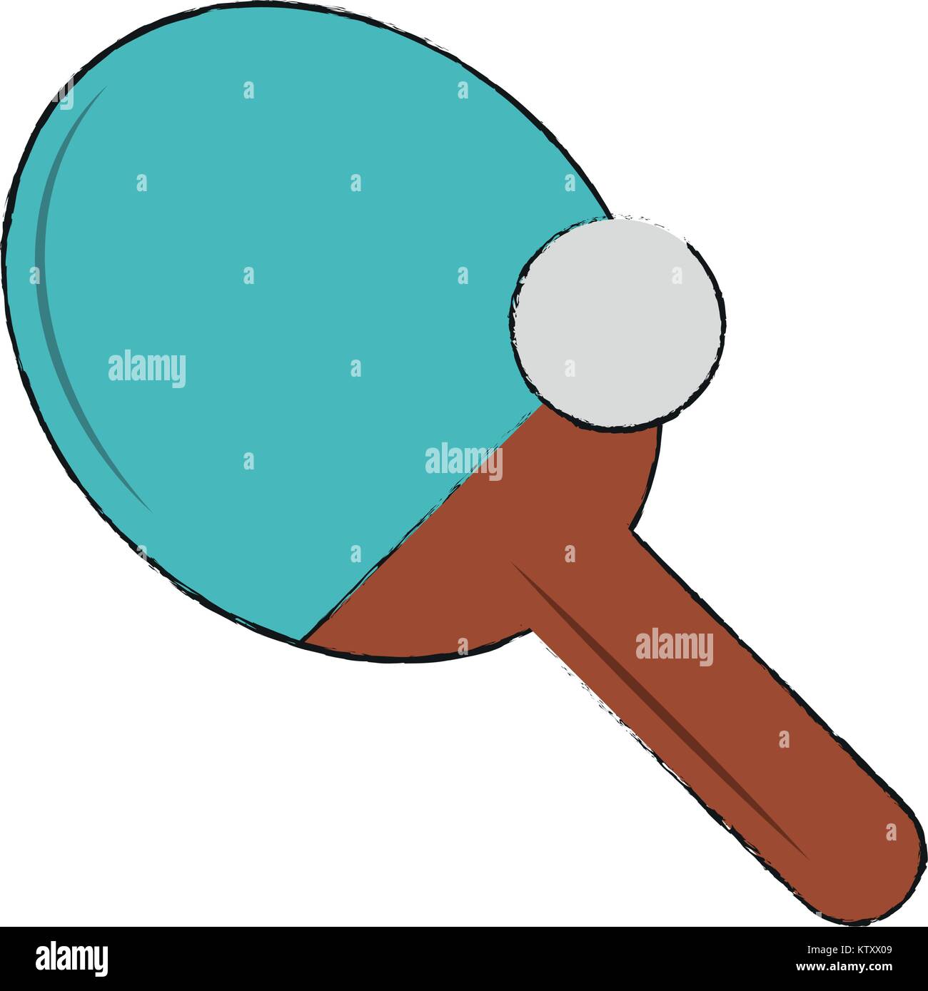 Raquette de ping-pong Illustration de Vecteur