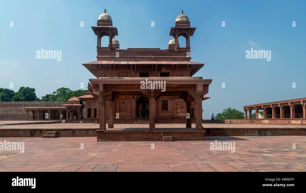 Diwan i Khas, dans le complexe de Fatehpur Sikri, Uttar Pradesh, Inde Banque D'Images