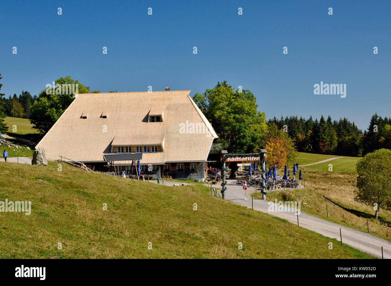 Forêt Noire, la montagne de champ, ancien ferme de montagne, Raimarti maintenant mountain inn, Schwarzwald, Feldberg, ehemaliger Bergbauernhof Raimarti Berggas, jetzt Banque D'Images