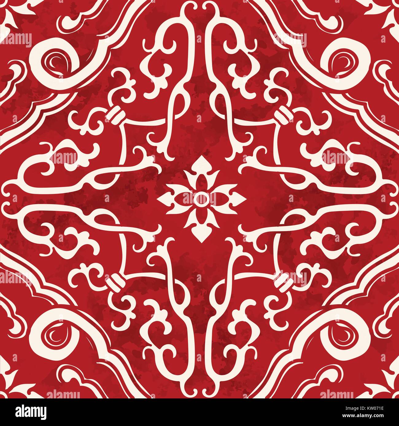 Vintage transparent Background Red Chinese Cross Frame en spirale Image