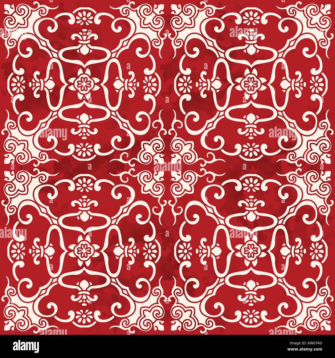 Vintage transparent Background Red Chinese Cross Frame en spirale Image