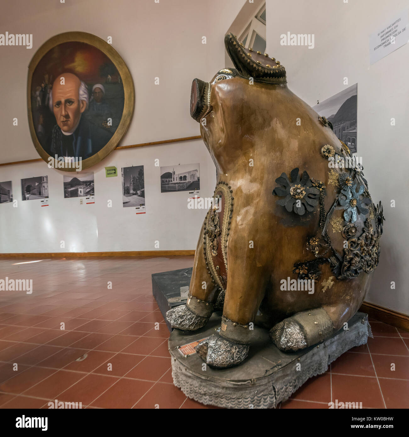 Art cochon décoratif, Chapala, Jalisco, Mexique Banque D'Images