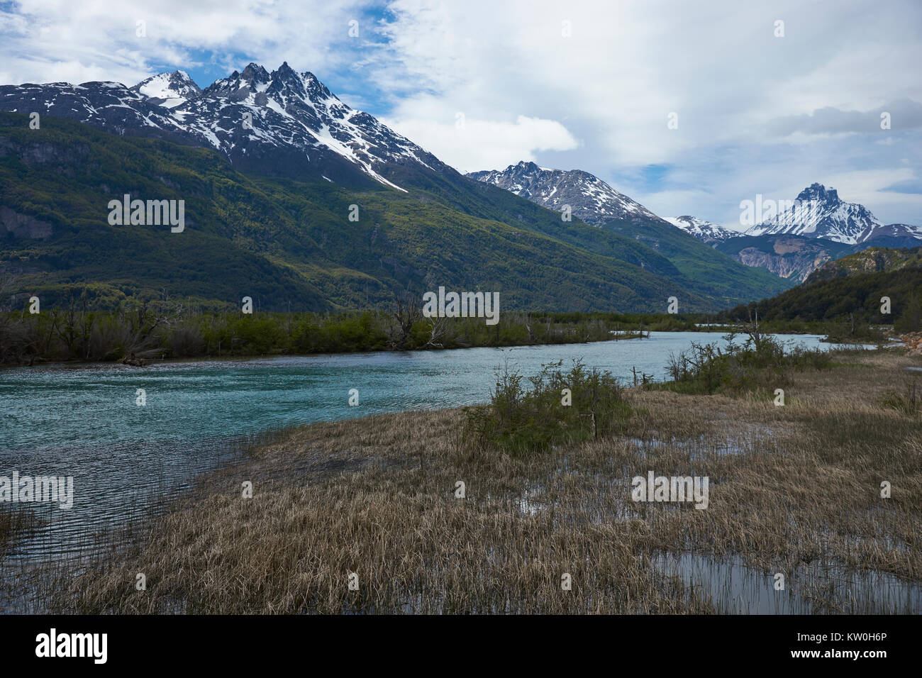 Paysage le long de la Carretera Austral au-dessus de Rio Ibáñez en Patagonie, Chili Banque D'Images