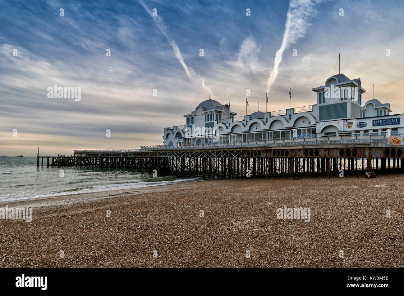 Dans Clarence Pier, Southsea Hampshire. Rénové. Banque D'Images
