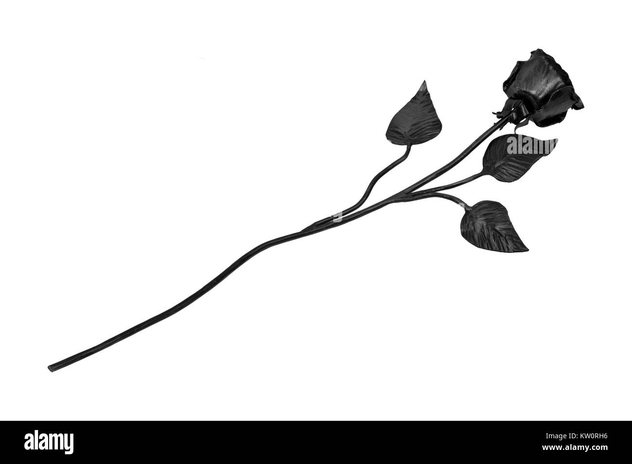 Faux rose isolé sur fond blanc Banque D'Images