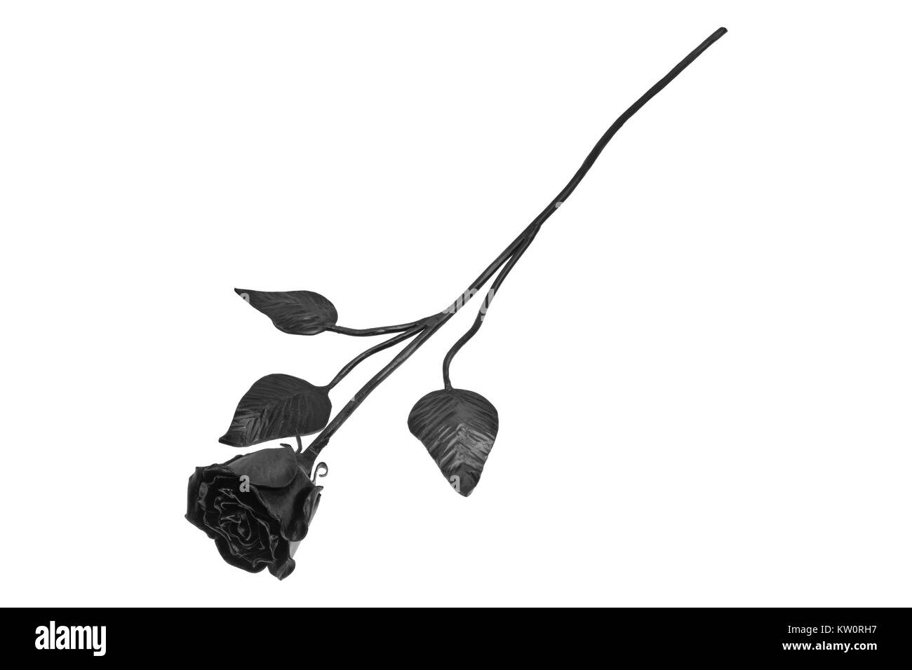 Faux rose isolé sur fond blanc Banque D'Images