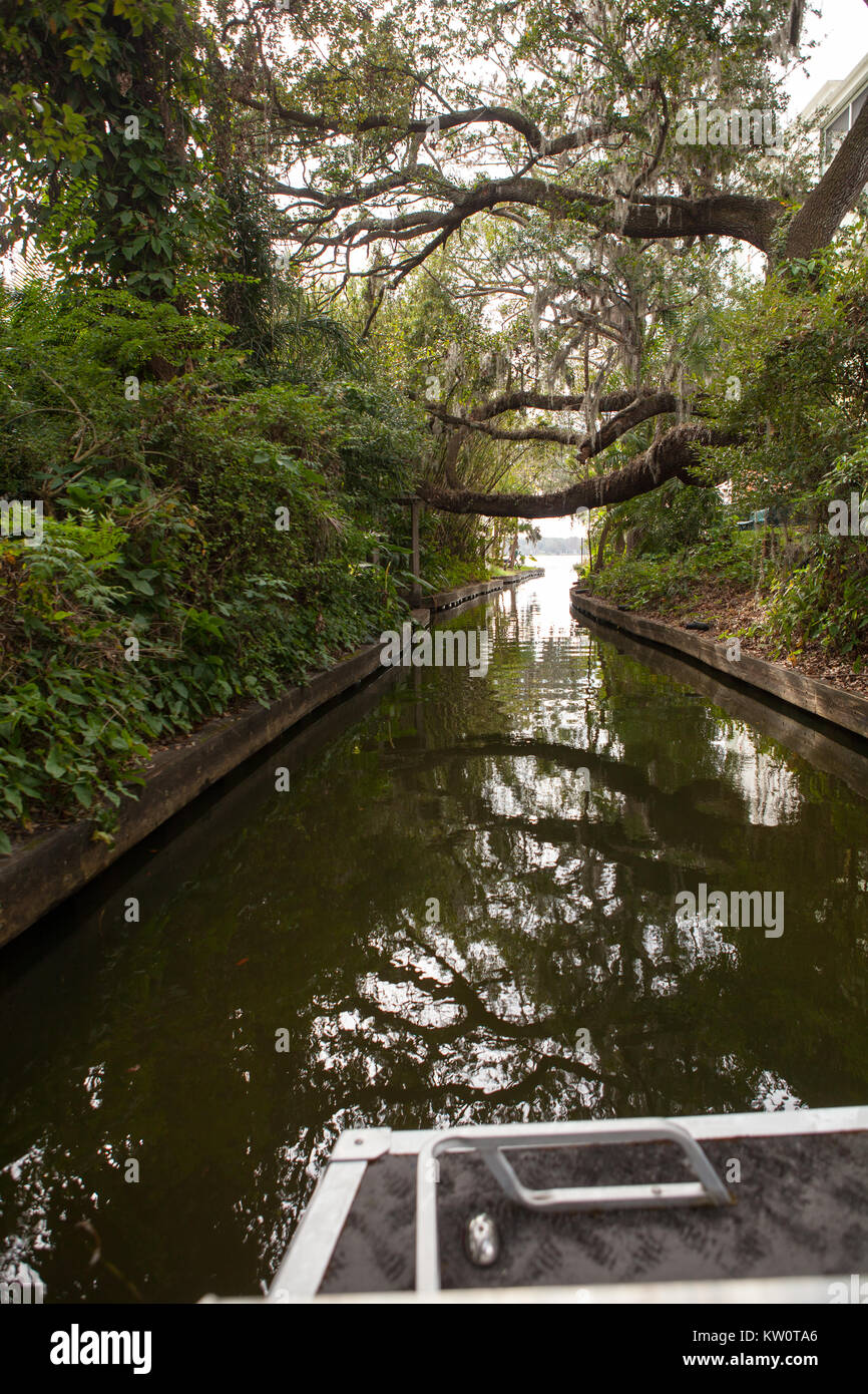 Winter Park Scenic Boat Tour, Winter Park, Floride Banque D'Images