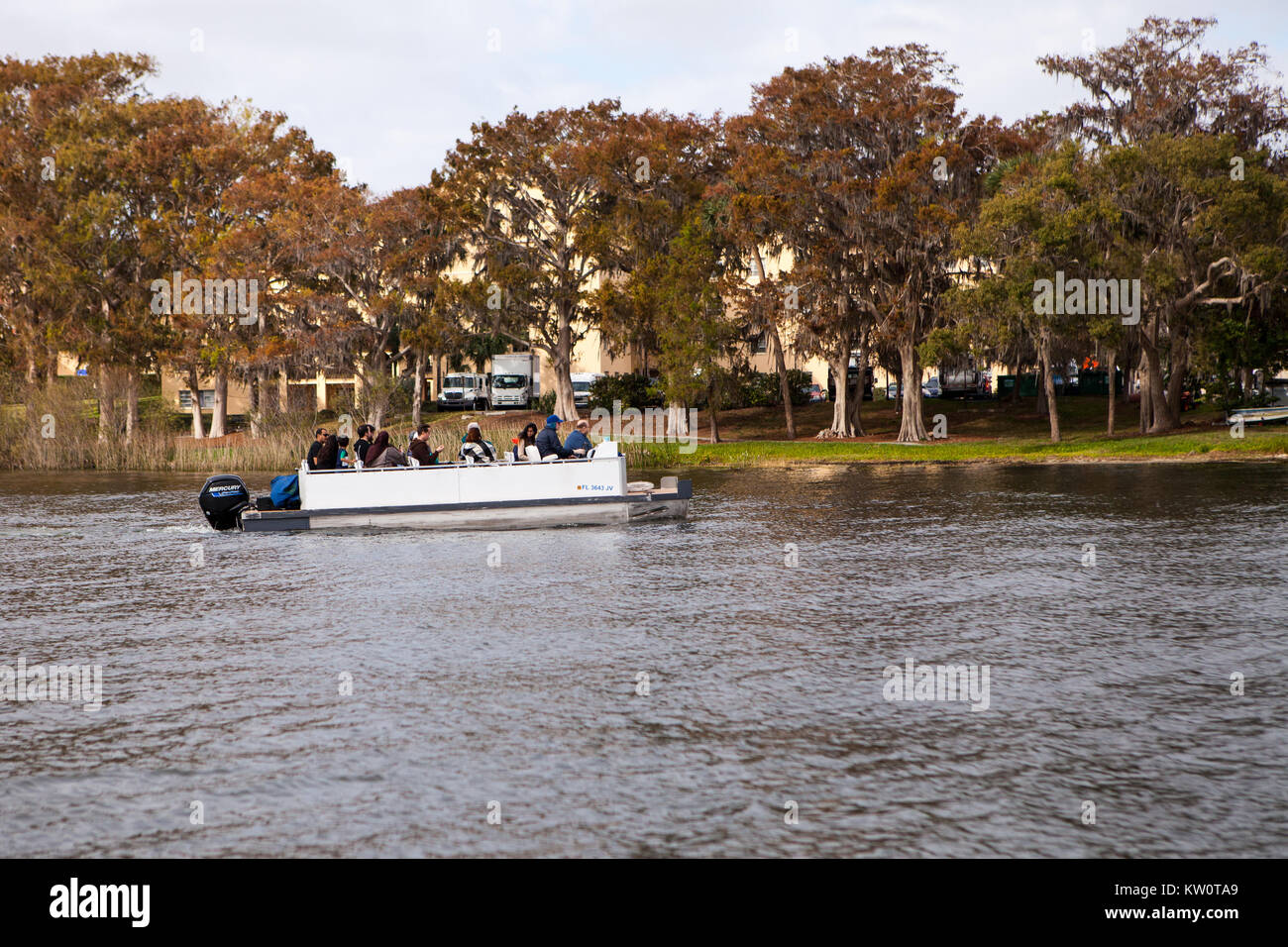 Winter Park Scenic Boat Tour, Winter Park, Floride Banque D'Images