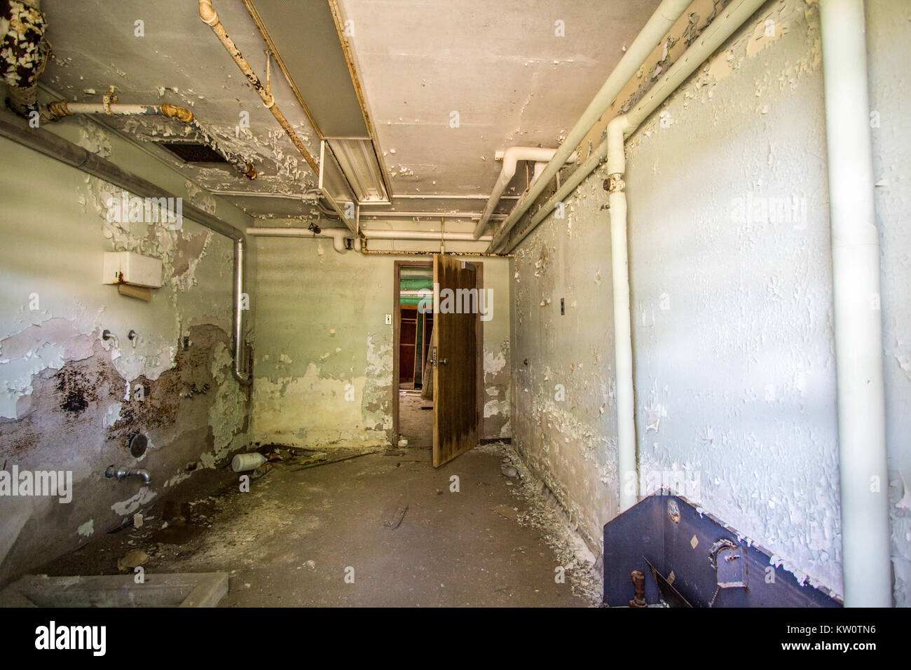 Intérieur de l'Hôpital d'État Traverse City abandonné asile d'aliénés. Certaines parties du campus ont été rénovées et d'autres restent à l'abandon. Banque D'Images