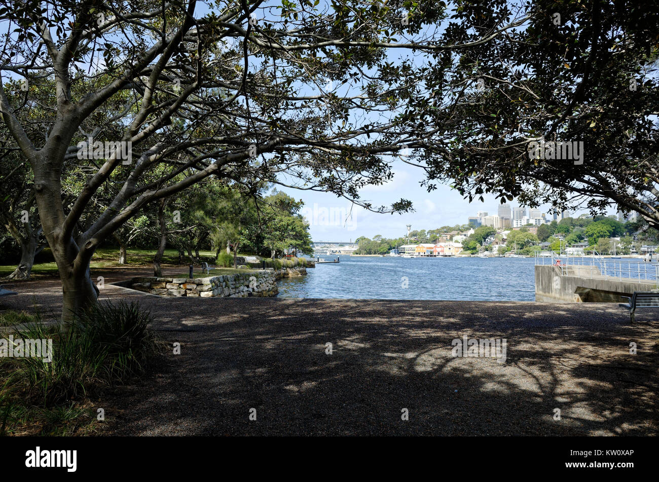 Point Park lest sur Mort Bay à Sydney Australie Banque D'Images