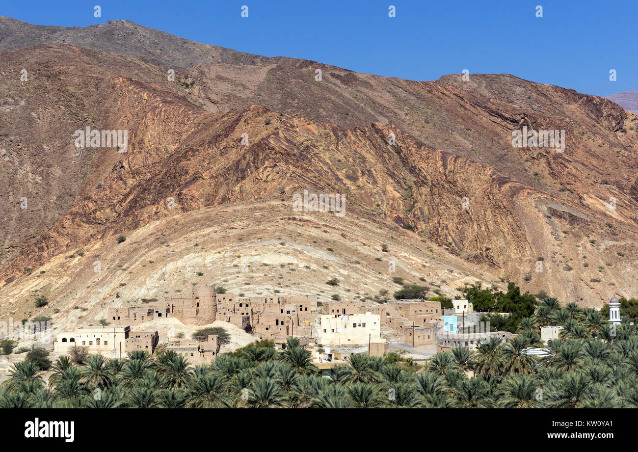Village abandonné Birkat Al Mawz - Oman Banque D'Images