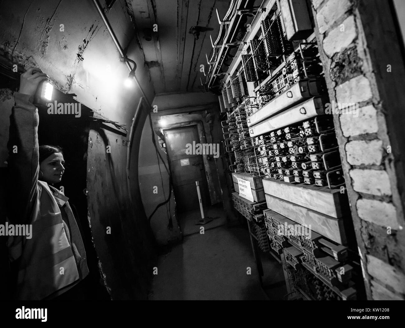 La station de métro abandonnés Down Street, Londres Banque D'Images