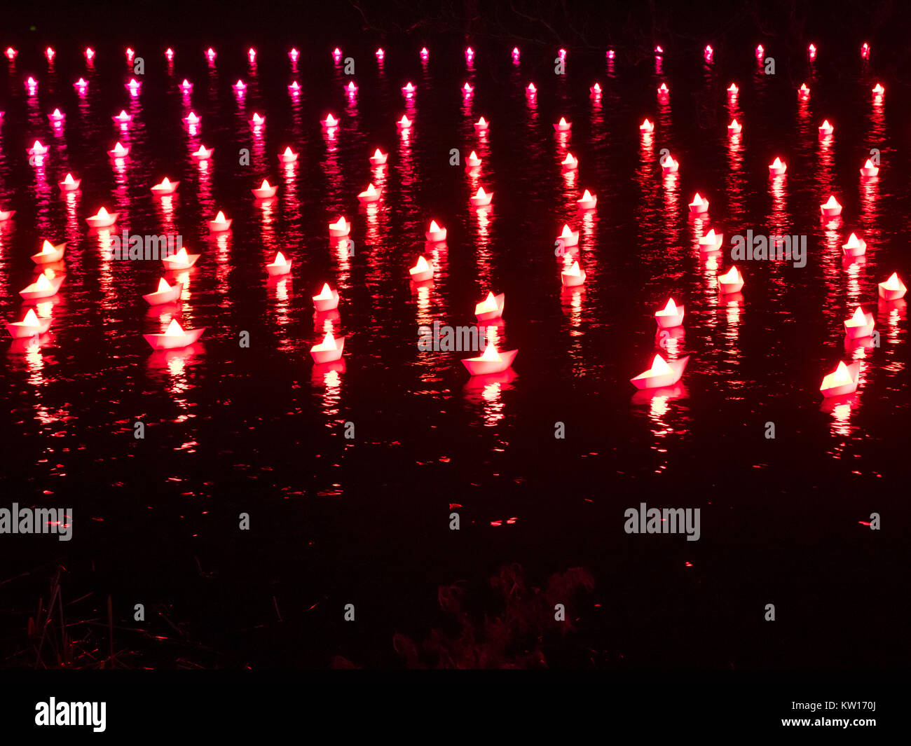 Blenheim Palace Lumière de Noël trail 2017 Banque D'Images