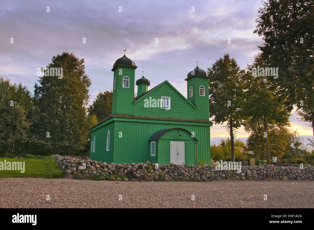 Mosquée à Kruszyniany, Podlaskie Voivodeship, Pologne. Banque D'Images