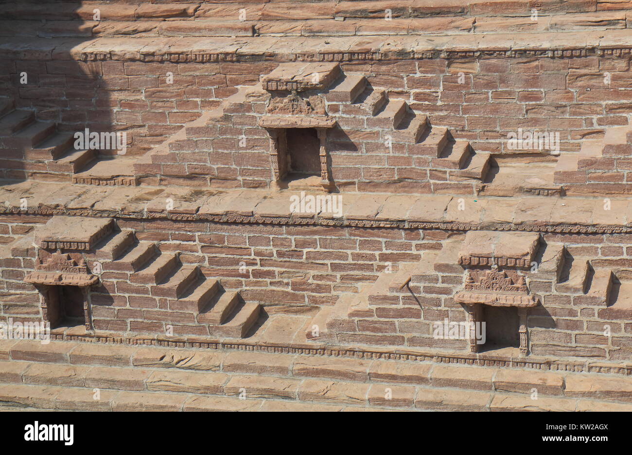 L'architecture historique de l'étape bien Jodhpur Inde Banque D'Images