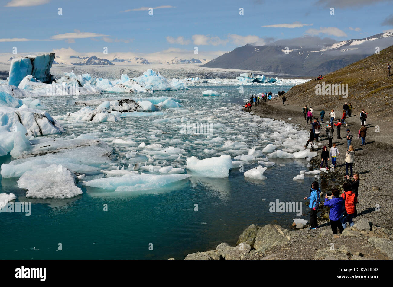 L'Islande, glacier lagoon J ?kuls ? ?rloN dans le parc national ?Vatnaj kull, Island, Gletscherlagune Vatnajökull Jökulsárlón im Nationalpark Banque D'Images