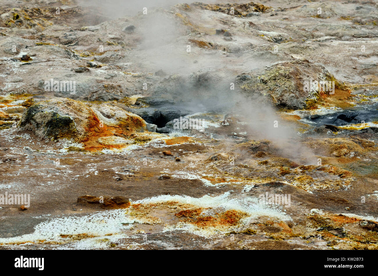 L'Islande, zone Hverar haute température ?e, île, Hochtemperaturgebiet Water Banque D'Images