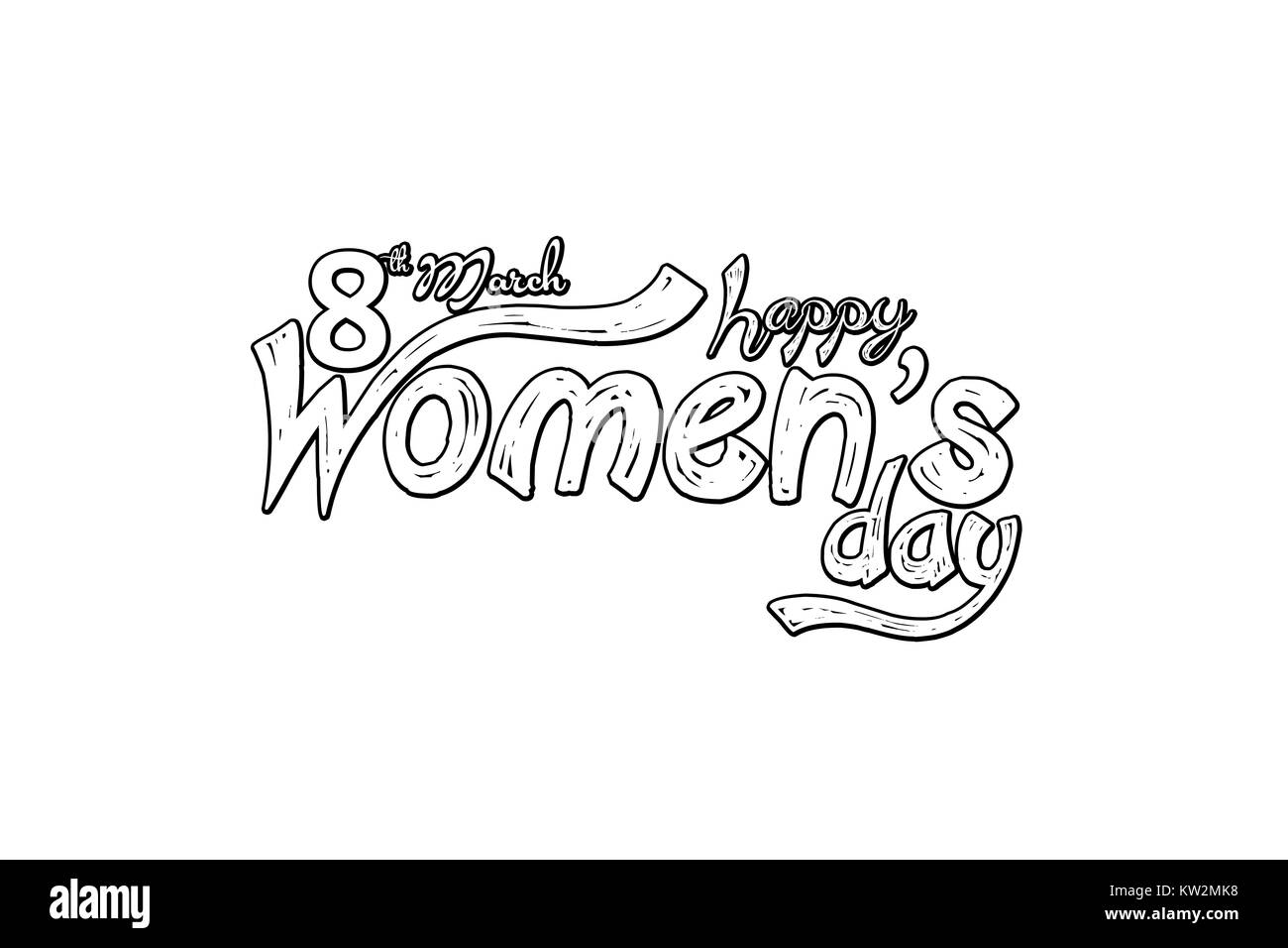 Cartes de souhaits la journée de la femme, Journée internationale de la femme journée de la femme.L'icône Symbole. Banque D'Images