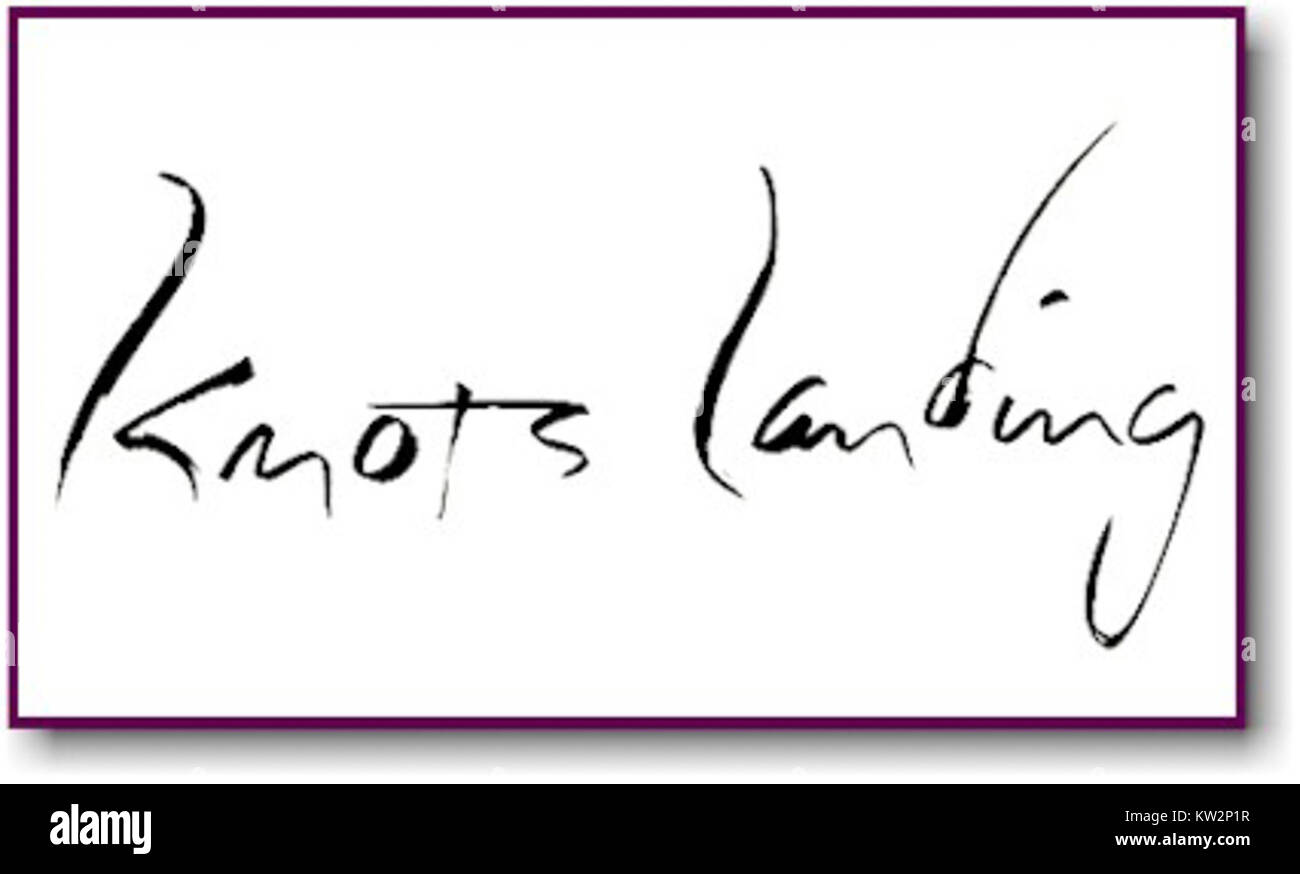 La scène d'ouverture de 'Knots Landing', une série télévisée américaine populaire. L'émission, diffusée dans les années 1980 et 1990, se concentre sur la vie et les relations d'un groupe de résidents d'une banlieue californienne. Banque D'Images