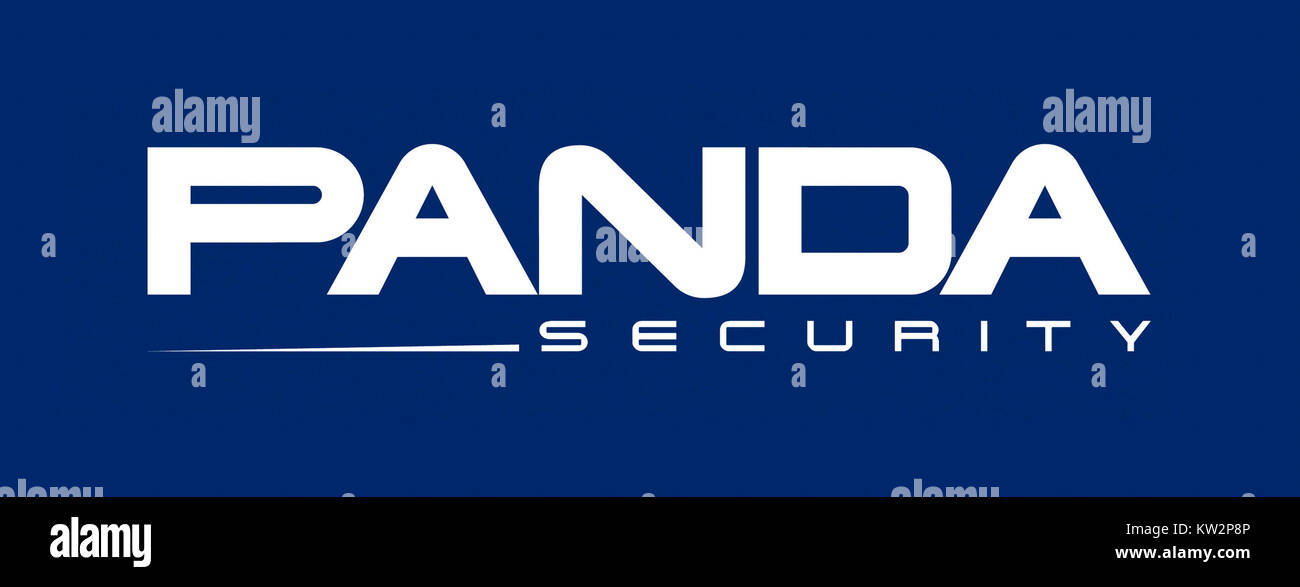Le logo Panda Security est la représentation visuelle d'une entreprise de cybersécurité connue pour fournir des solutions antivirus et de sécurité Internet. Le logo symbolise l'engagement de l'entreprise à protéger les informations numériques. Banque D'Images