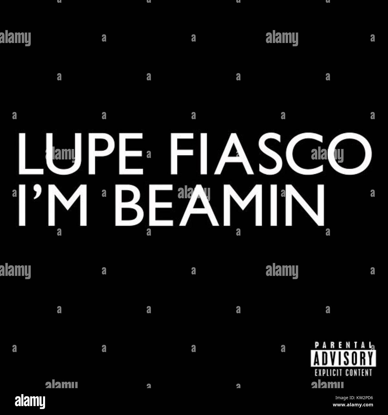 Le single CD « Im Beaming » de Lupe fiasco en 2010 met en valeur son style distinctif de hip-hop avec des paroles réfléchies et une production innovante, soulignant son influence musicale dans le genre. Banque D'Images