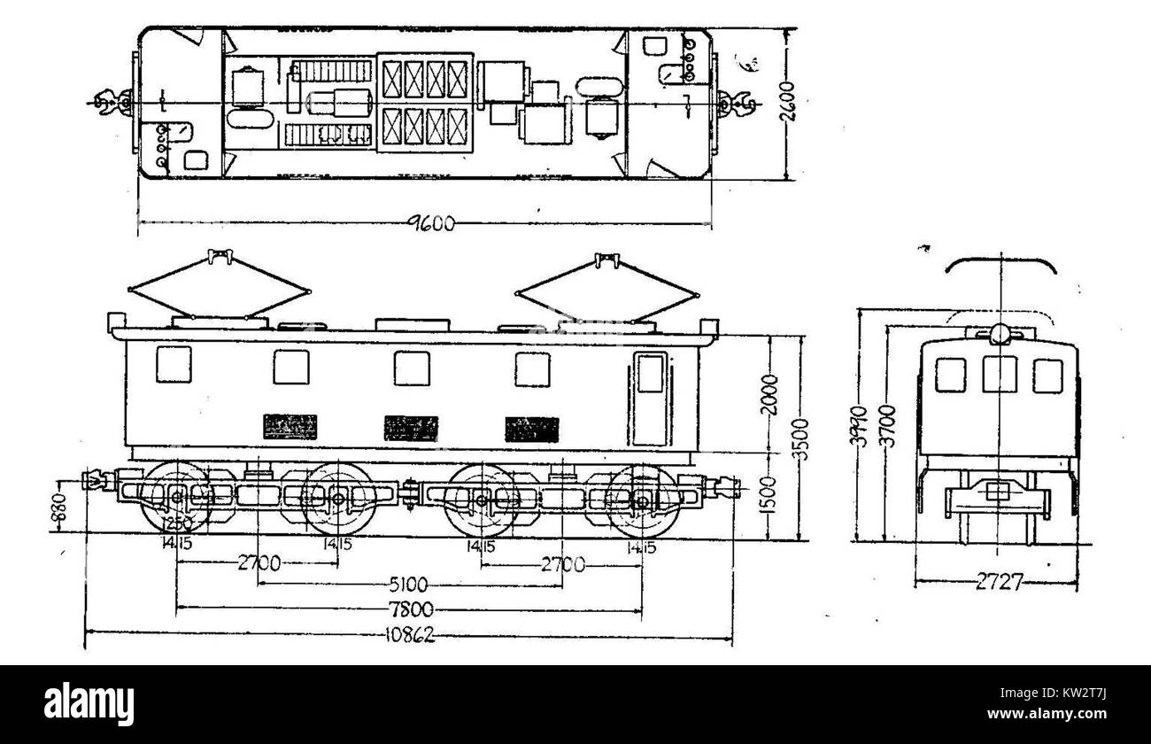 JNR ED20 fait référence à un modèle ou une série spécifique, probablement lié à l'équipement des chemins de fer nationaux japonais (JNR). Le modèle est important dans le contexte de l'histoire des transports, en particulier pour son rôle dans le développement ferroviaire au Japon. Banque D'Images