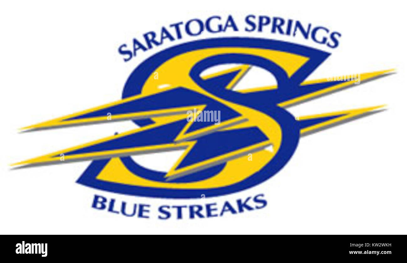 Saratoga Springs rayures bleu Banque D'Images