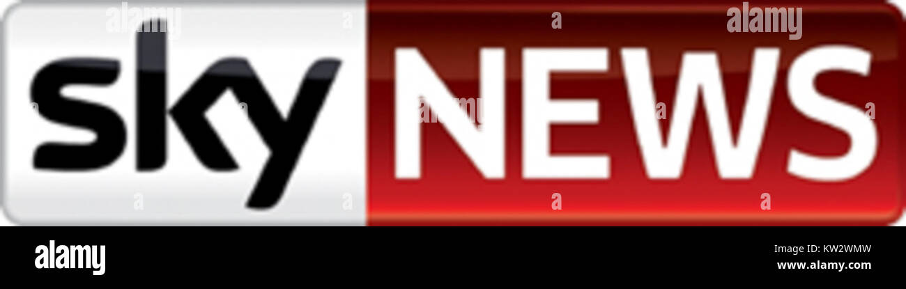 Une représentation graphique du logo Sky News, mettant en valeur les éléments de design qui composent l'identité visuelle de la marque dans l'industrie des médias. Banque D'Images
