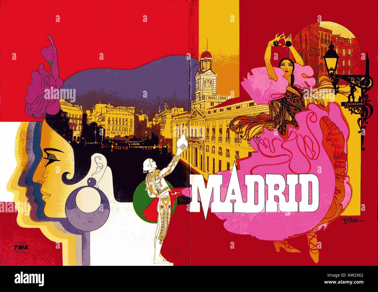 Cette couverture représente un menu de TRANS World Airlines, une compagnie aérienne emblématique du XXe siècle. Il reflète le luxe et le service fournis pendant l'âge d'or du voyage aérien. Banque D'Images