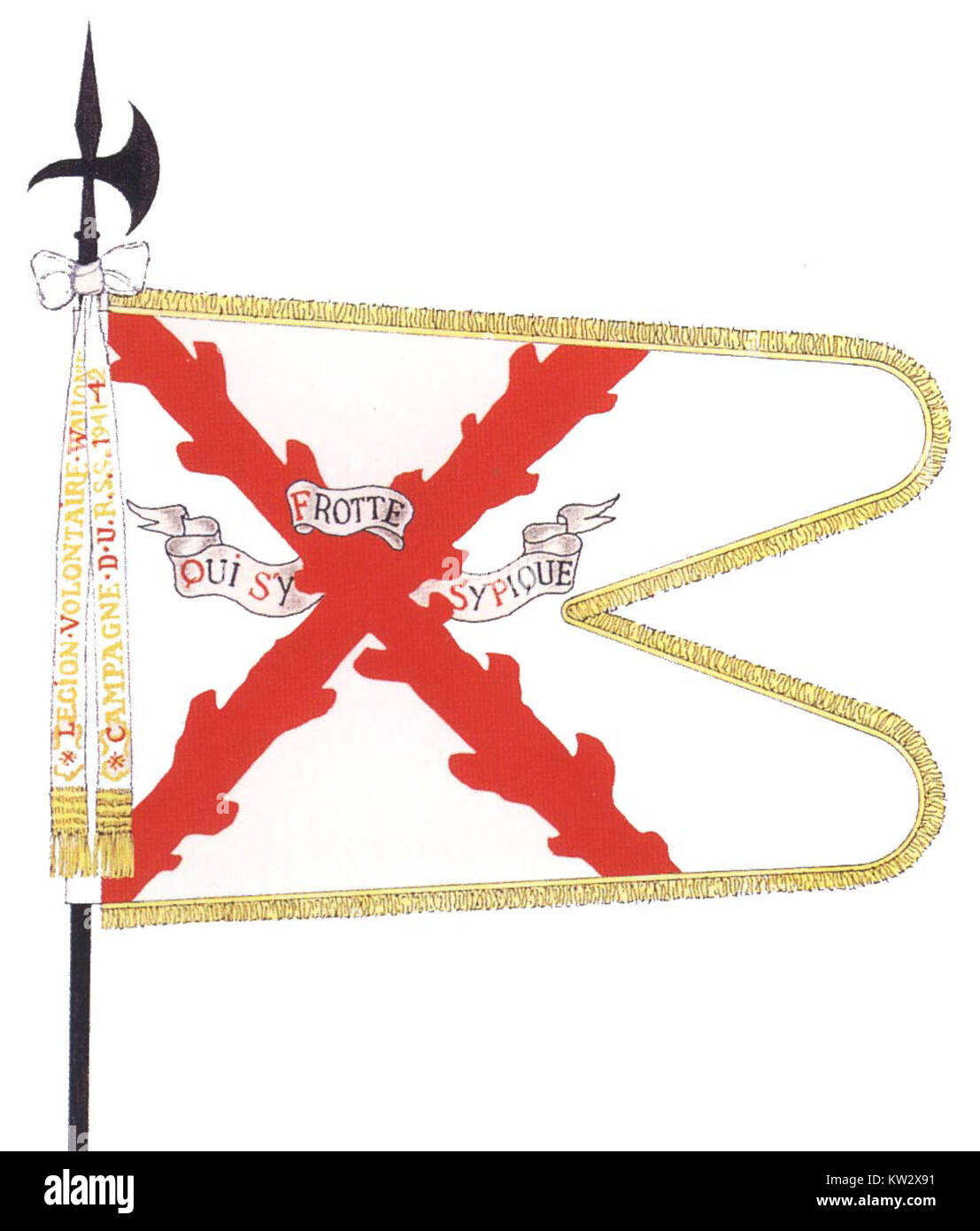 La Stabsbrigade de la Légion Wallonische était une unité militaire qui a combattu pendant la seconde Guerre mondiale. Elle faisait partie de la Légion wallonne, composée de volontaires belges combattant pour l'Allemagne nazie. Banque D'Images