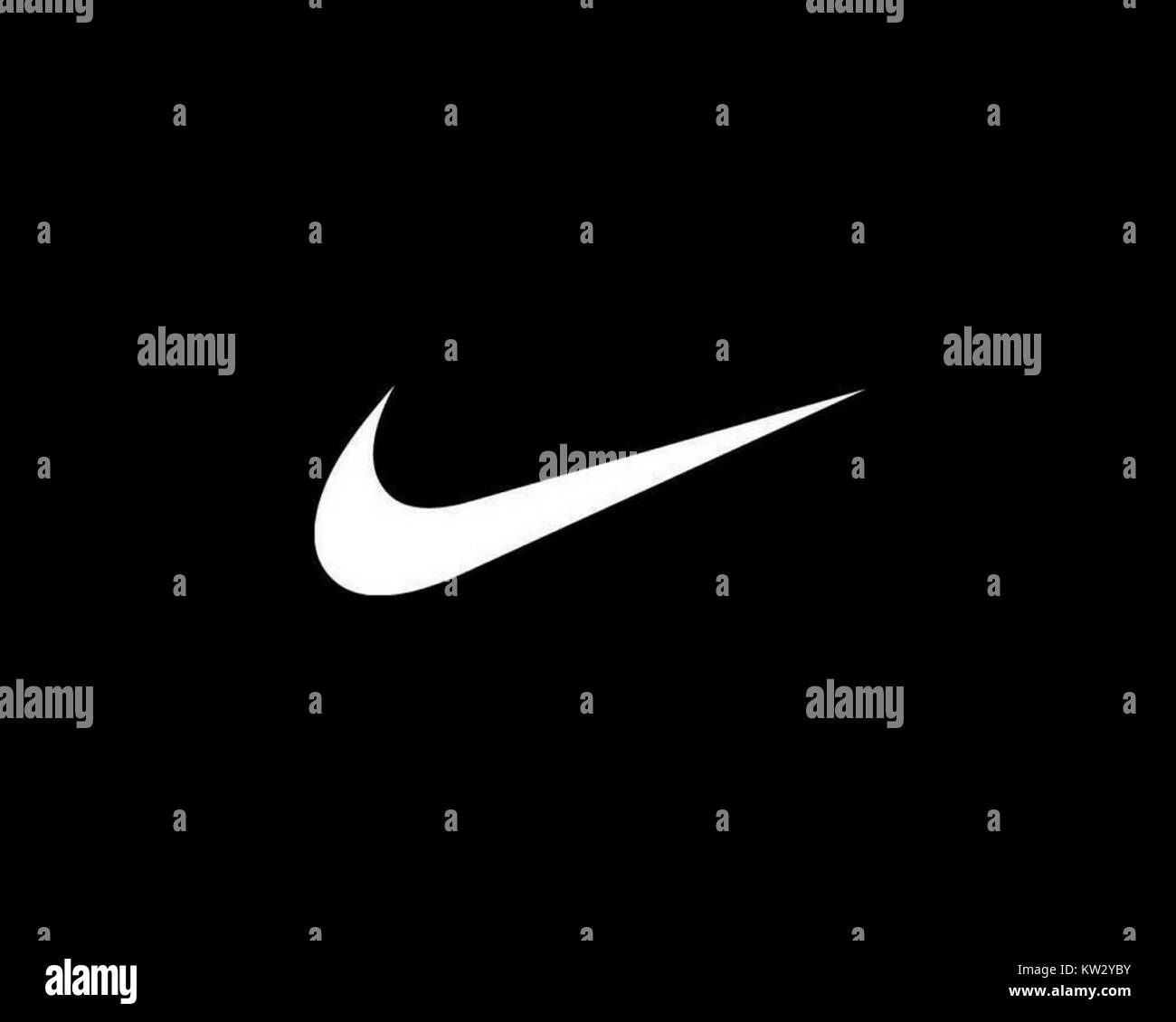 Image graphique du logo Nike, représentant la marque emblématique de l'entreprise. Le logo symbolise la position de Nike en tant que leader mondial des vêtements de sport et des chaussures de sport. Banque D'Images