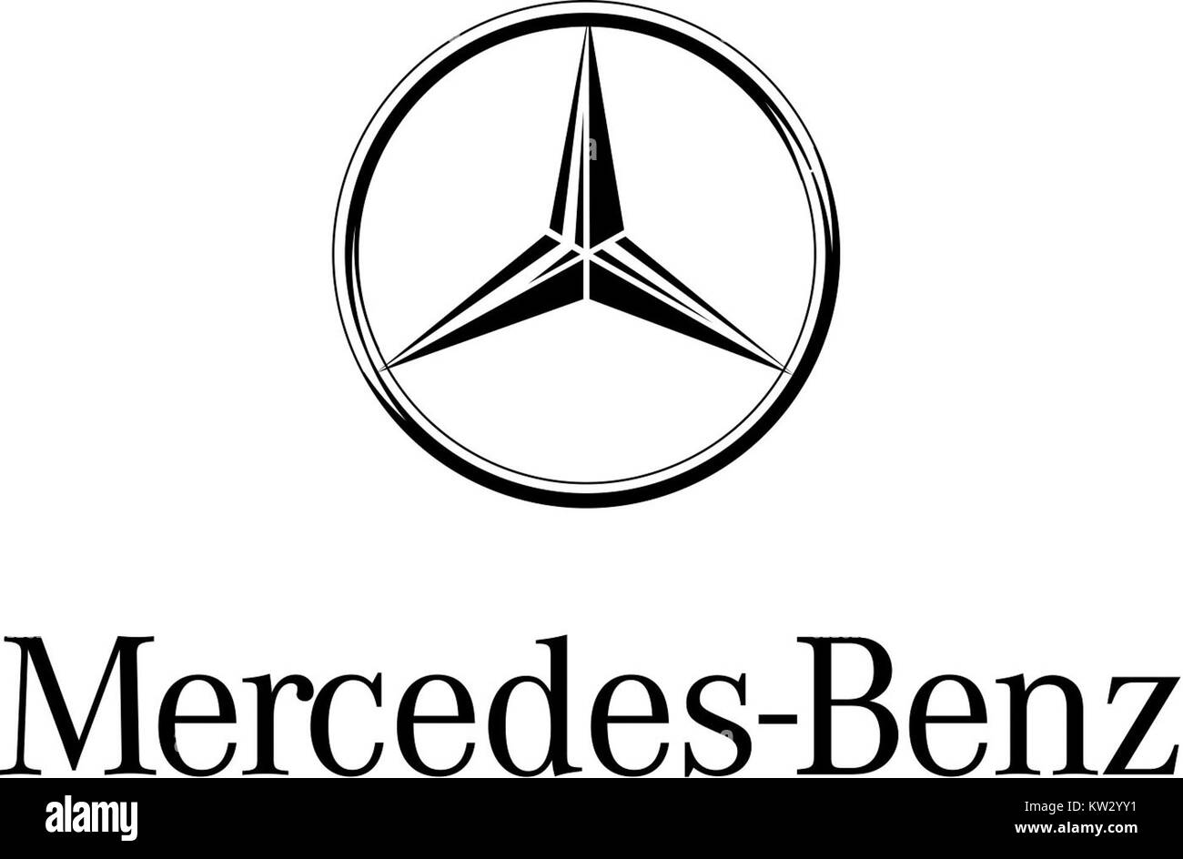 Le logo Mercedes Benz, orné d'une étoile argentée, symbolise le luxe et l'innovation dans le design automobile. Elle représente l’une des marques les plus reconnues au monde, connue pour ses véhicules hautes performances et son excellence en ingénierie. Banque D'Images