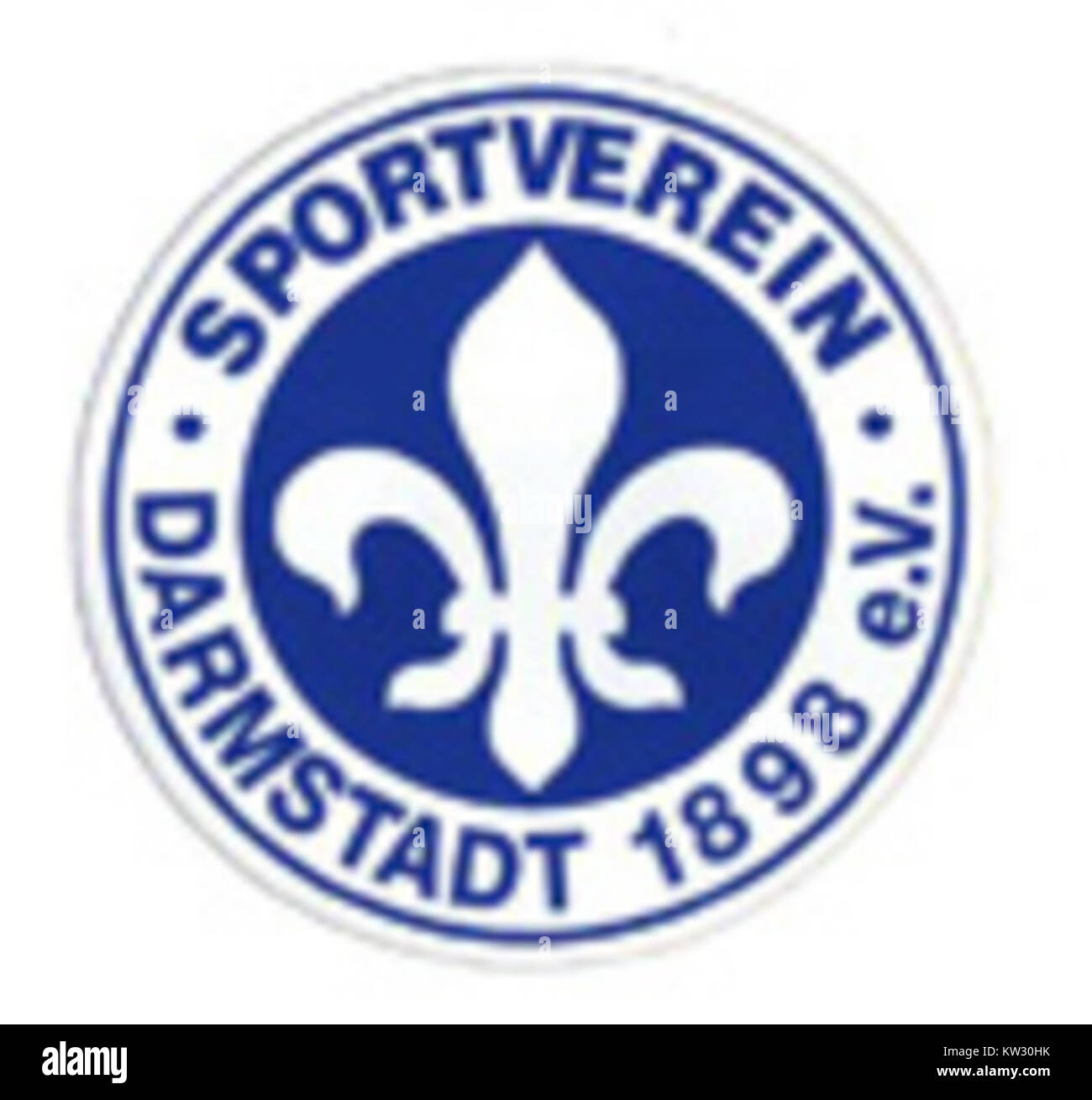 Une image numérique du logo du SV Darmstadt 98, un club de football professionnel basé à Darmstadt, en Allemagne, présentant l'emblème et la marque du club. Banque D'Images