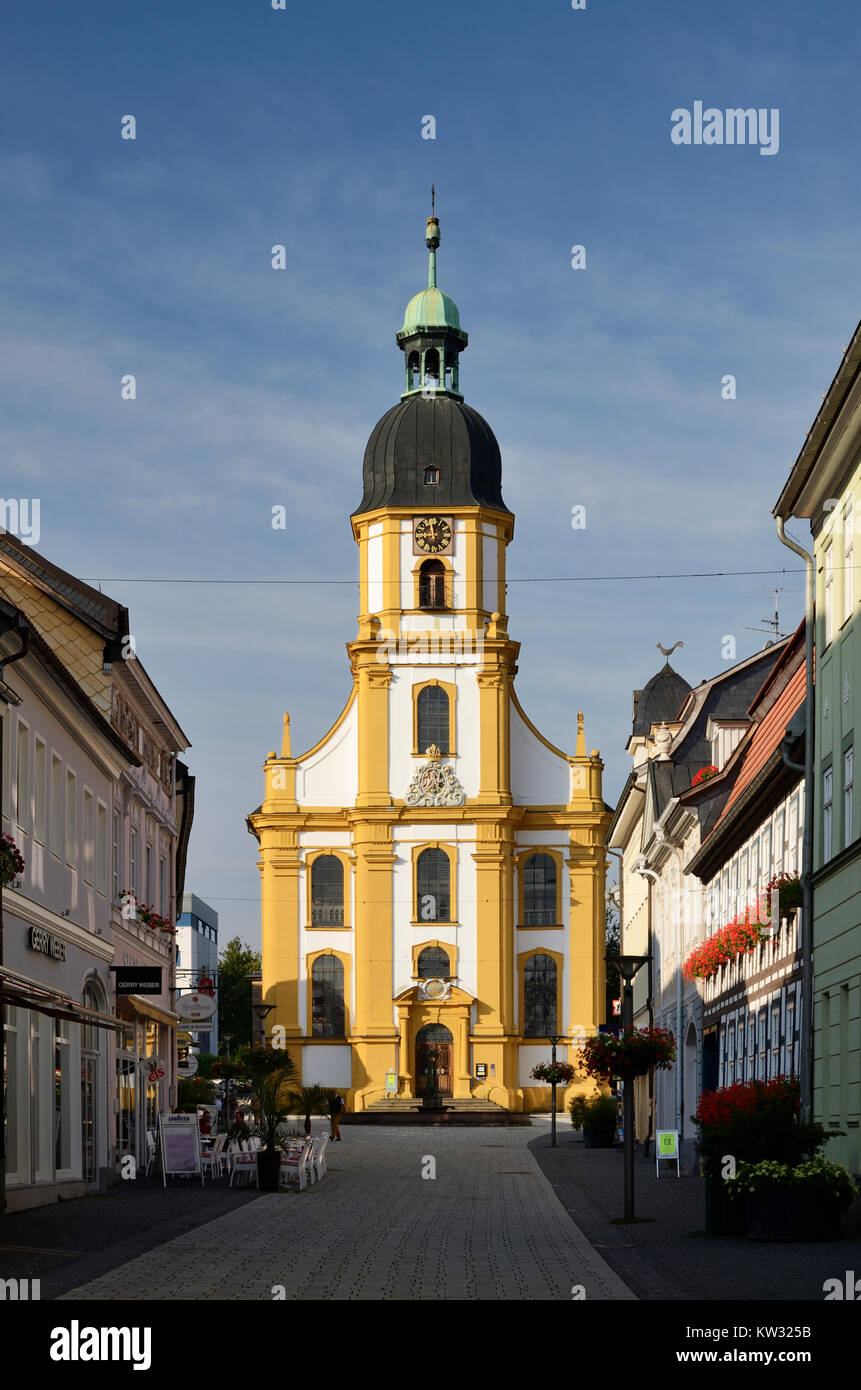 Église baroque à la manière de pierre, Thuringe, se vautrer, barocke Kreuzkirche suis Steinweg, Thuringe, Suhl Banque D'Images
