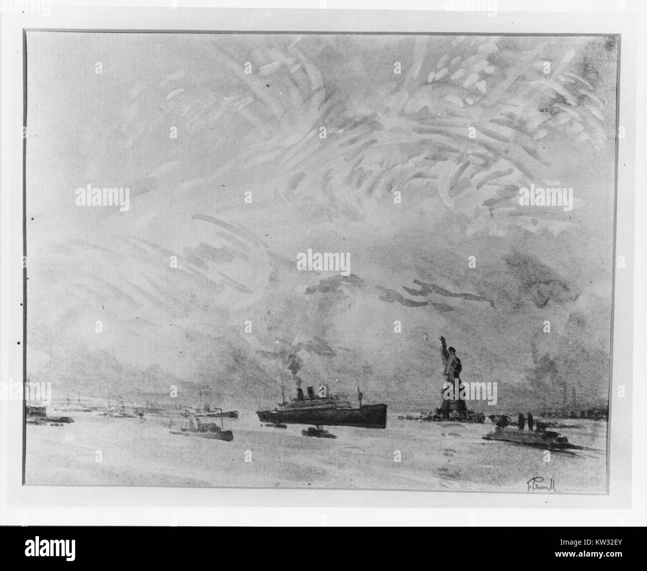 L'image « Booze Coming in Bootleggers Standing By » capture l'ère de la prohibition en Amérique, reflétant le commerce clandestin de l'alcool et le rôle des bootleggers à cette époque. Il fait partie de la collection du Metropolitan Museum of Art. Banque D'Images