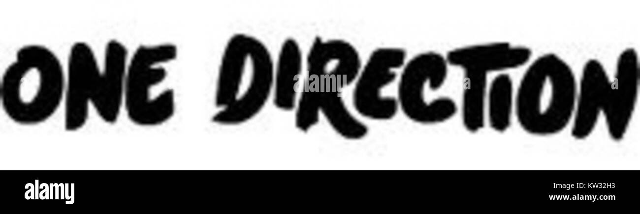 Le logo One Direction est devenu un symbole du boys band britannique à succès international. Le logo représente la marque et l'identité de bandâ€™ dans l'industrie musicale mondiale pendant leur ascension vers la renommée dans les années 2010 Banque D'Images
