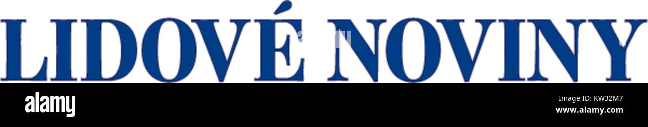 Le logo de Lidové Noviny, un quotidien tchèque de premier plan. Connu pour sa longue histoire de diffusion de nouvelles et de commentaires, Lidové Noviny reste un média important en République tchèque. Banque D'Images