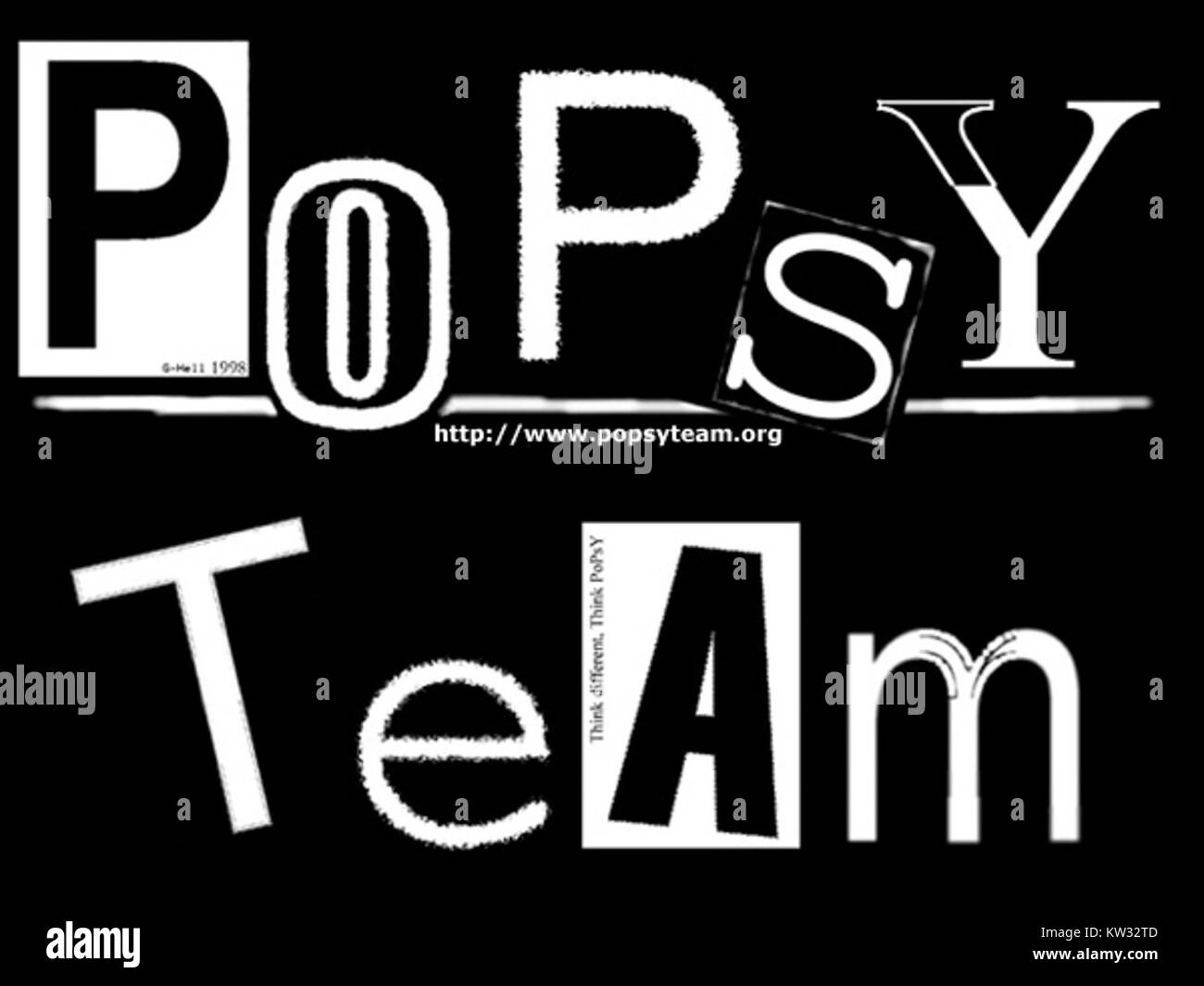Le logo Popsy Team représente l'identité visuelle du groupe ou de l'équipe nommé Popsy Team. Le logo sert de symbole de marque, probablement associé à une équipe, un groupe ou une organisation spécifique, souvent utilisé pour l'identification dans les médias, les événements et les activités. Banque D'Images