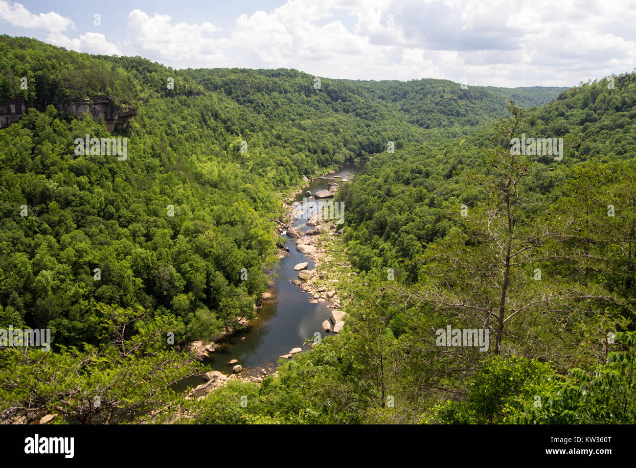 La Grande Fourche Sud Loisirs National Recreation Area comprend plus de 125 000 acres et chevauche la frontière du Kentucky et du Tennessee. Banque D'Images